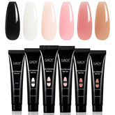 GAOY poligel set en rosa tono piel para uñas delicadas y uniformes