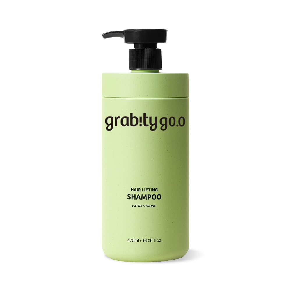 Grabityg0 bottle on a bathroom shelf showing instant lift after use
