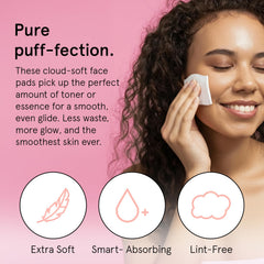Grace & Stella face pads optimize absorption for precise product use.