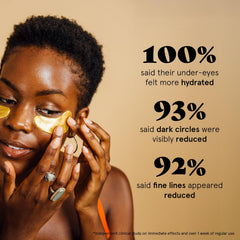 Grace & Stella gold eye patches for dark circles reduce puffiness.
