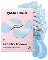 Grace & Stella parches oculares azules para ojos cansados.
