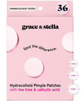 Grace & Stella 14mm patch applied on skin for discreet breakout care