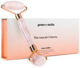 Grace & Stella rose quartz face roller double-sided for facial massage