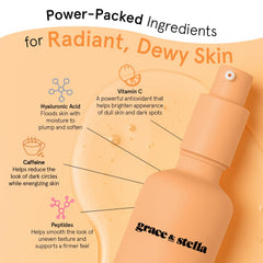 Grace & Stella Serum Vitamina C, aplicación suave y cómoda para uso diario.