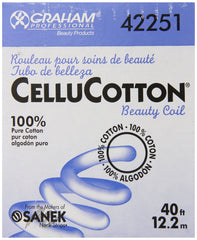 Graham Cellucotton Beauty Coil 40ft spool showcasing premium cotton fibers for skincare routines.