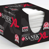 Graham SANEK XL neck strips in a dispenser provide quick, clean access.