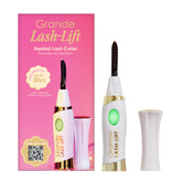 Grande Cosmetics Lash-Lift Heated Curler white, closed, ready for on-the-go touch-ups.
