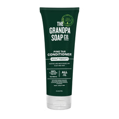 Condicionador Pine Tar de The Grandpa Soap Company, botella, hidrata cuero cabelludo.
