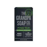Grandpa's Pine Tar Soap bar front view for everyday cleansing and rugged outdoor use.