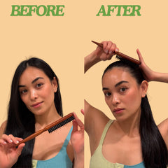 GranNaturals Edge-Control Brush with boar bristles smooth edges and tame flyaways.
