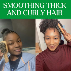 GranNaturals hard bristle brush for slick back styling with firm grip.