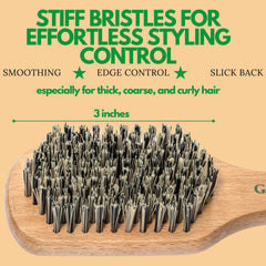 GranNaturals hard bristle brush with small handle for precise shaping.