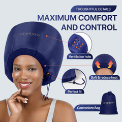 Granteva integrated headband bonnet shows built-in support for comfortable sessions