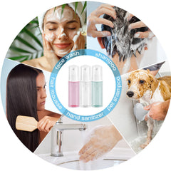 Gratriched BPA-free PET plastic demonstrates safe storage for toiletries.
