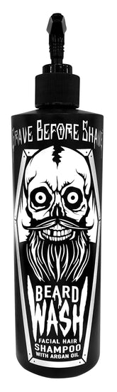 Grave Before Shave beard wash 16oz pump-top bottle ready for daily use