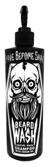 Grave Before Shave beard wash 16oz pump-top bottle ready for daily use