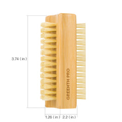 GREENTH PRO bamboo nail brush firm sisal bristles for dirt removal