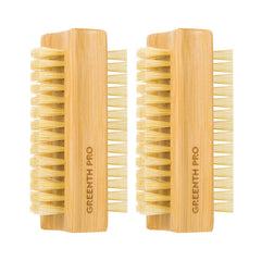 GREENTH PRO bamboo nail brush two-sided bristles for nails