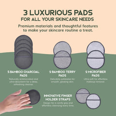 Greenzla bamboo terry pads in soft texture for all skin types.