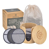 Greenzla reusable pads close-up microfiber texture for gentle cleansing.