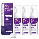 Greoay 5% minoxidil foam applied to hairline for targeted scalp support