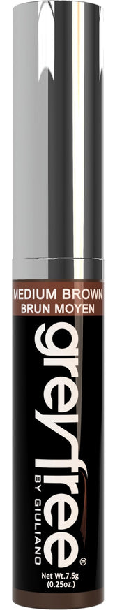 Greyfree Root Touch Up bottle provides instant gray-root coverage for a refreshed look.