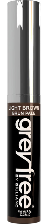 Greyfree root touch up hair mascara showing instant gray root concealment with natural finish