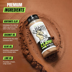 Grip Clean: manos con grasa, limpieza profunda tras trabajos mecánicos.