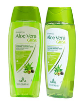 Grisi Aloe Vera Shampoo con dos botellas para cuidado diario del cabello