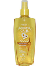 Grisi Manzanilla Dorada Aclarador en botella, aclara el cabello con la luz del sol.