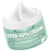 Grocerism Crema Urea 40% para pies, suaviza durezas y hidrata la piel.