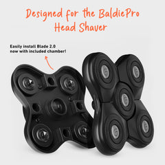 Groomie BaldiePro blade refill designed for wet and dry use with IPX7 waterproof rating.