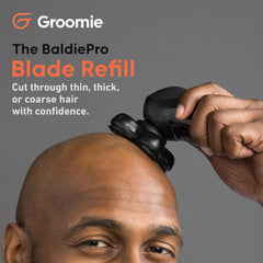 Groomie BaldiePro blade refill fits the BaldiePro head shaver for a smooth shave.