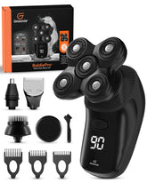 Groomie BaldiePro head shaver top view for quick close shave
