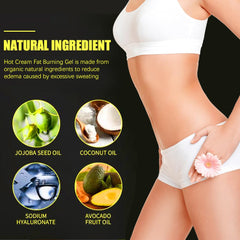 Crema Grospe para reducir grasa en muslos y caderas con sudor.