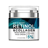 Grospe Retinol Collagen Cream bottle with pump for easy day and night use.
