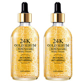 Grospe 24K Gold Serum, frente del frasco, brillo suave para la piel