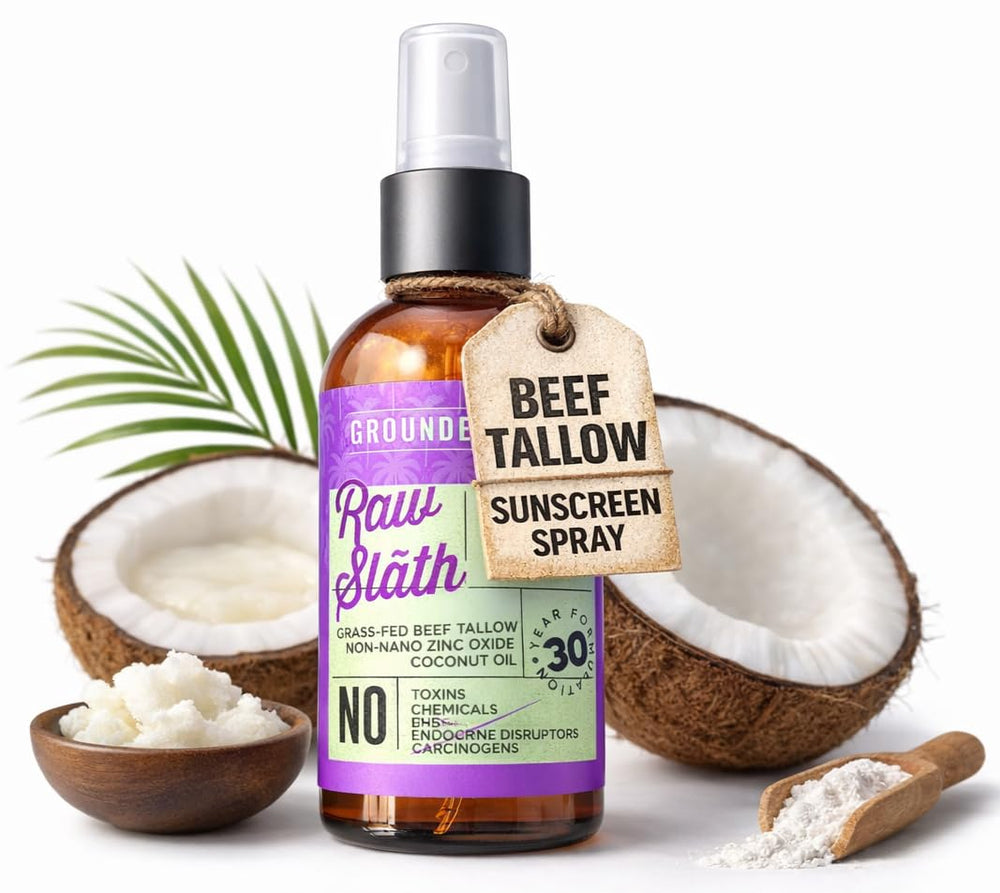 Grounded Labs sunblock tube on wood for daily outdoor protection.
