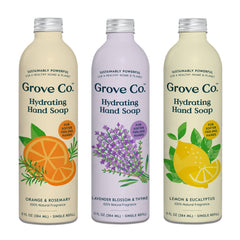 Grove Co Lemon Eucalyptus refill—gentle cleansing with aloe for soft hands