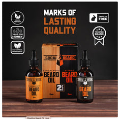 Grow Alpha Beard citrus oil bottle with refreshing balanced scent