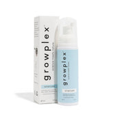 Growplex Vitafoam 5% Minoxidil foam bottle delivering precise thinning-area application.