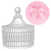Gsteng large body powder puff with crystal-clear container for precise application.