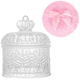 Gsteng large body powder puff beside glass container for even coverage