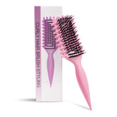 GTWRMXT Curly Hair Brush Pink front view for smooth detangling on all hair types