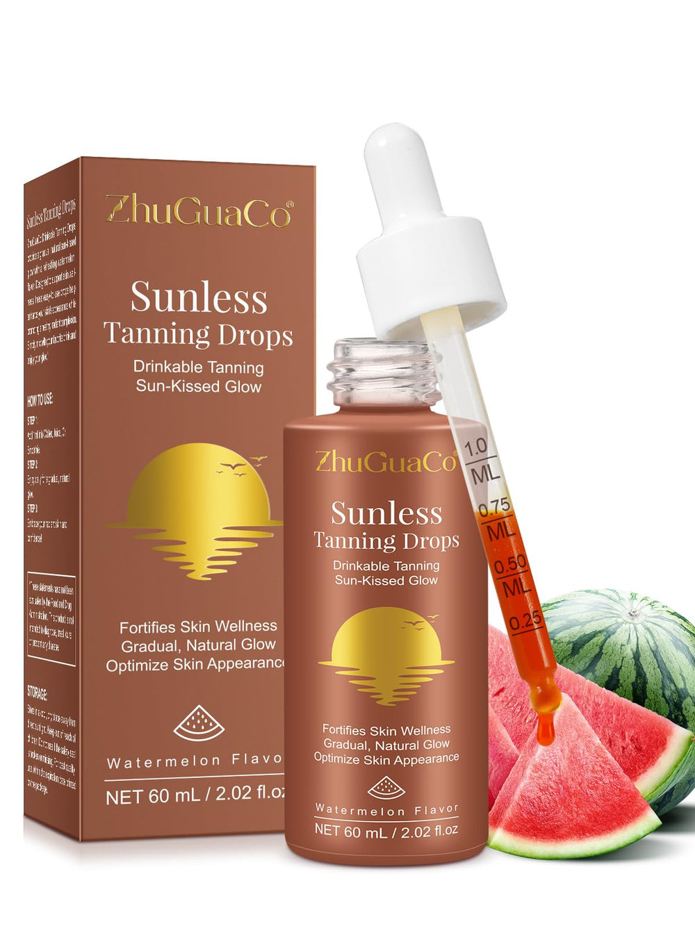 GTZSXNP gotas bronceadoras bebibles en botella para tono natural