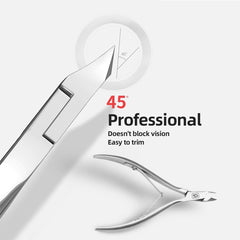 Gubonwer Cuticle Trimmer 5mm Jaw closeup highlights precise grip near cut area.