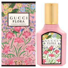 Gucci Flora Gorgeous Gardenia bottle front showcases elegant packaging for gifting