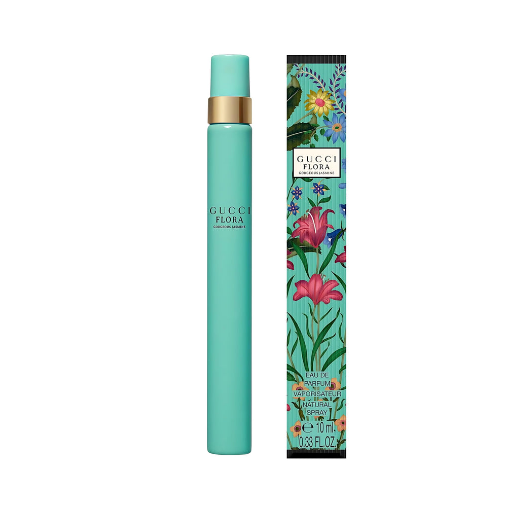 Gucci Flora Gorgeous Jasmine bottle showing elegant floral branding