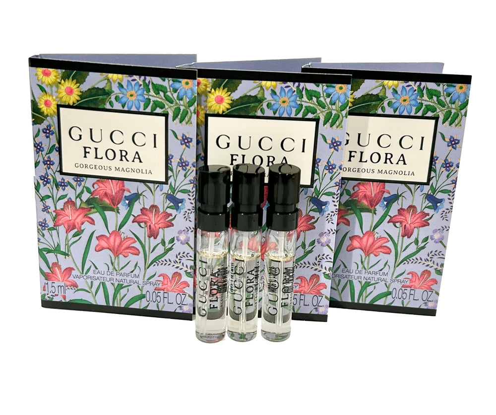 Gucci Flora Gorgeous Magnolia mini spray set for on-the-go scent touchups.
