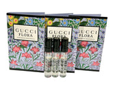 Gucci Flora Gorgeous Magnolia mini spray set for on-the-go scent touchups.